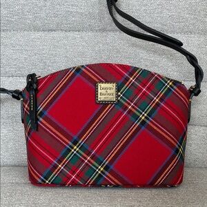 Dooney & Bourke Red Tartan Plaid Red Crossbody Bag